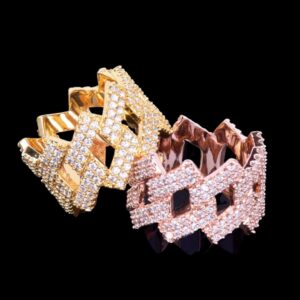 Crown Miami Cuban Link Iced Out Diamond Ring