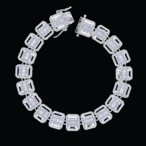 11MM Baguette Miami Cuban Iced Out Diamond Bracelet