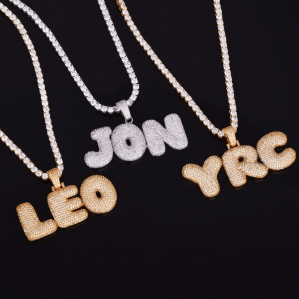 Drippy v2 Iced Out Personalized Custom Name Necklace Pendant