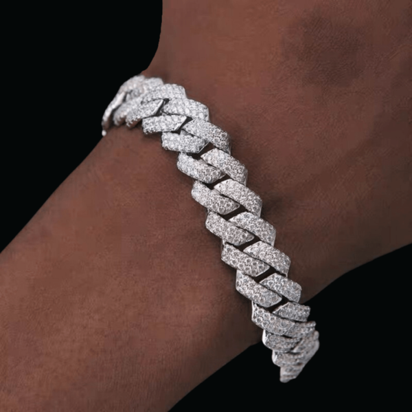 12MM Miami Cuban Link Iced Out Diamond Bracelet