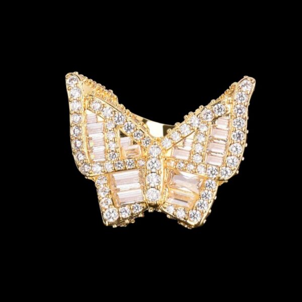 Butterfly Edition Baguette Tennis Iced Out Diamond Ring