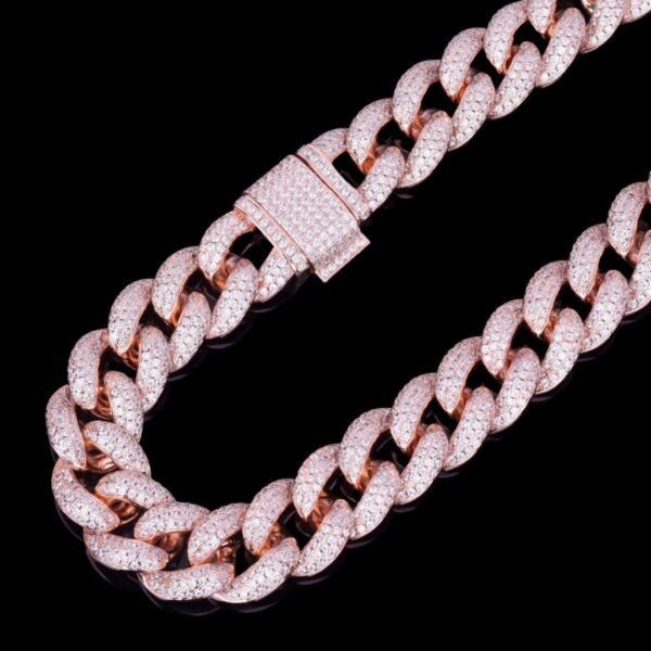 20MM Prong Baguette Iced Out Diamond Necklace Bracelet Set