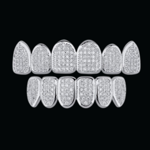 6 Top and Bottom Iced Out Diamond Grillz