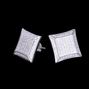 15MM Unique Iced Out Diamond Stud Earrings