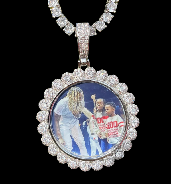 Flower Tennis Custom Photo Picture Pendant Necklace