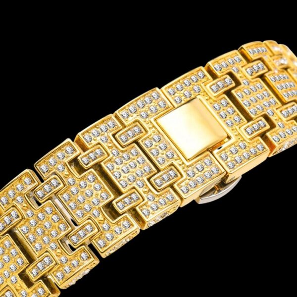 Bust Down Date Arabic Numerals VVS Iced Out Diamond Watch