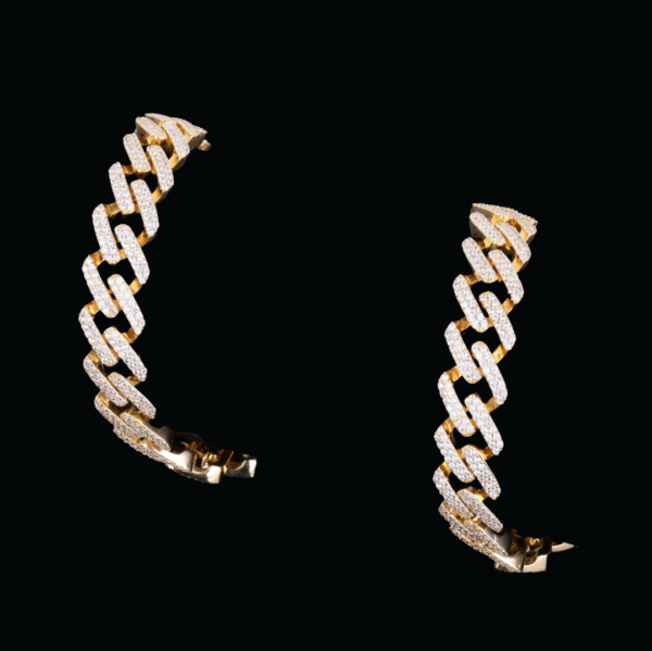 14MM Miami Cuban Link Iced Out Diamond Necklace Bracelet Set