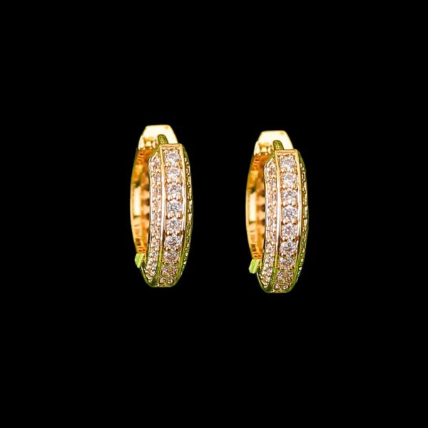 15MM Round Trend Iced Out Diamond Stud Earrings