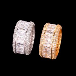 Baguette Cut Iced Out Diamond Ring