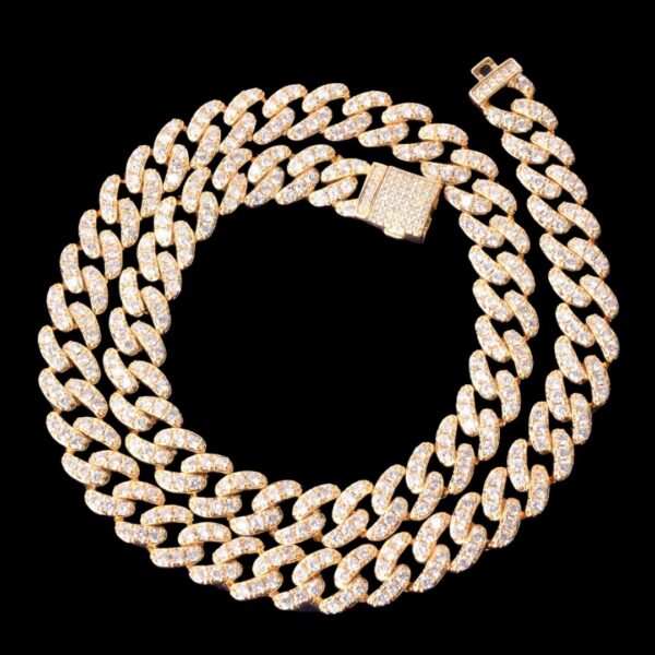 10MM Diamond Baguette Miami Cuban Link Iced Out Necklace Chain