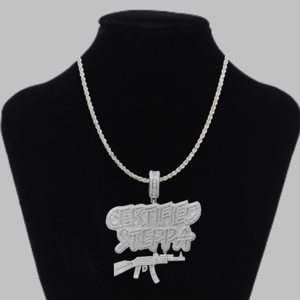 Certified Steppa Iced Out Letter Diamond Pendant Necklace