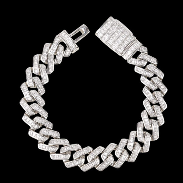 11MM Special Fully Baguette Iced Out Diamond Necklace Bracelet Set