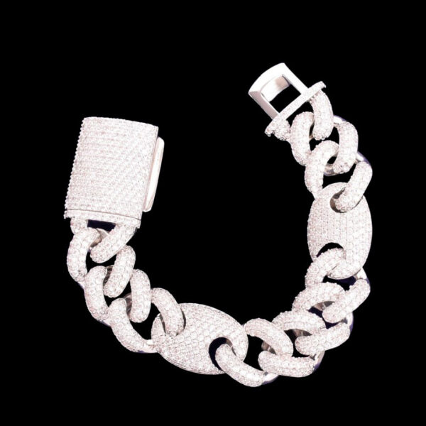 12-18MM Solid Miami Cuban Iced Out Diamond Bracelet