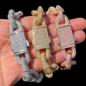 11MM Cuban Box Link Iced Out Diamond Bracelet