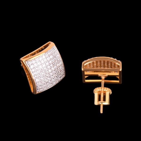 12MM Umbrella Iced Out Diamond Stud Earrings