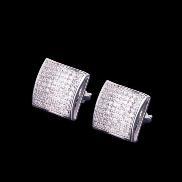 12MM Umbrella Iced Out Diamond Stud Earrings