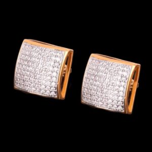 12MM Umbrella Iced Out Diamond Stud Earrings