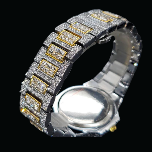 Luxury Date Special Minute Hand Iced Out Diamond Watch