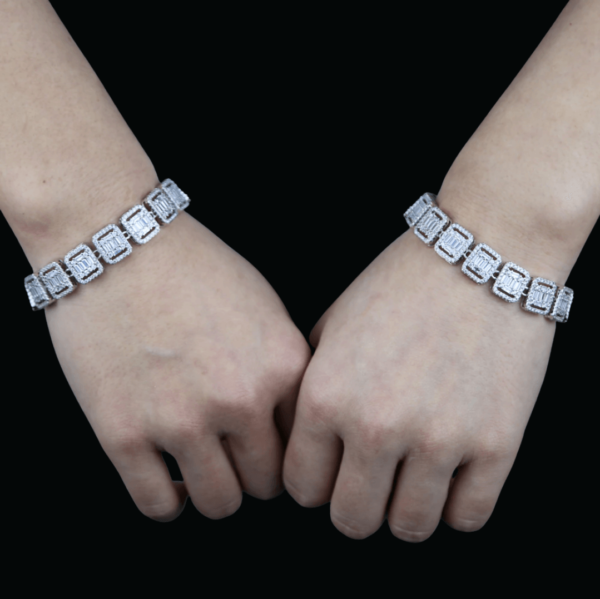 11MM Baguette Miami Cuban Iced Out Diamond Bracelet